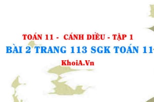 Bài 2 trang 113 SGK Toán 11 tập 1 Cánh Diều